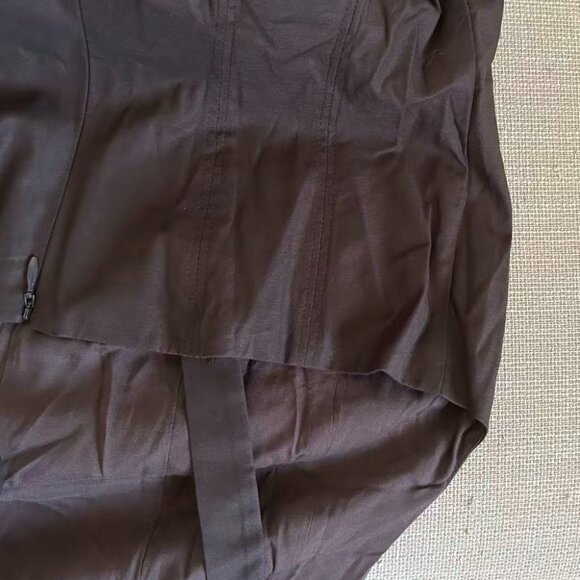 NEW Reformation Jovana Midi Dress Sz6 Mole Chocolate Brown Square-Neck Cotton - Picture 8 of 9